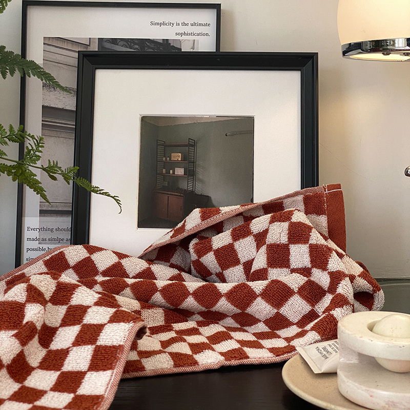 Retro Checkerboard Plaid Long- - Cloth Face Mask Washable review and price