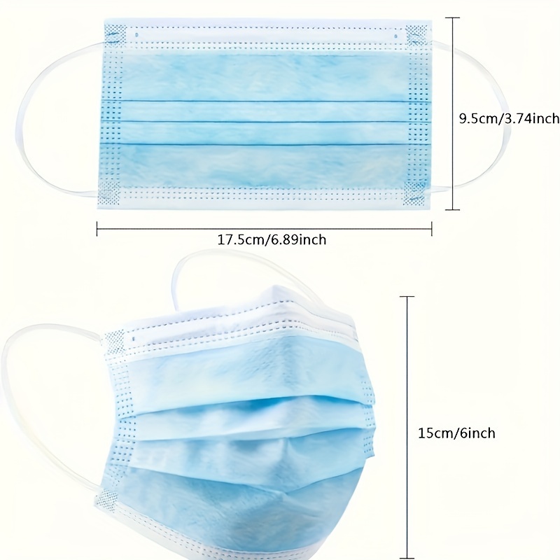 100Pcs Thick Blue Disposable P - Disposable Mask Blue review and price